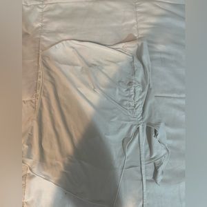 White Slinky Ruched Top